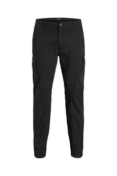 Springfield PLUS slim fit tapered cargo trousers black