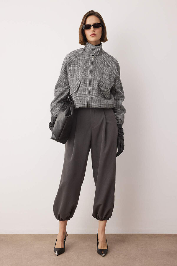 Trendyol Pantalones bombachos flu&iacute;dos gris
