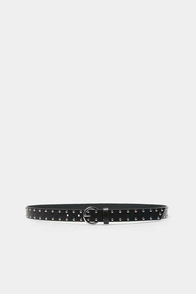 Springfield Ceinture boucle ronde clous noir