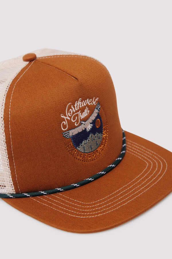 Springfield Casquette à visière plate brodée rouge