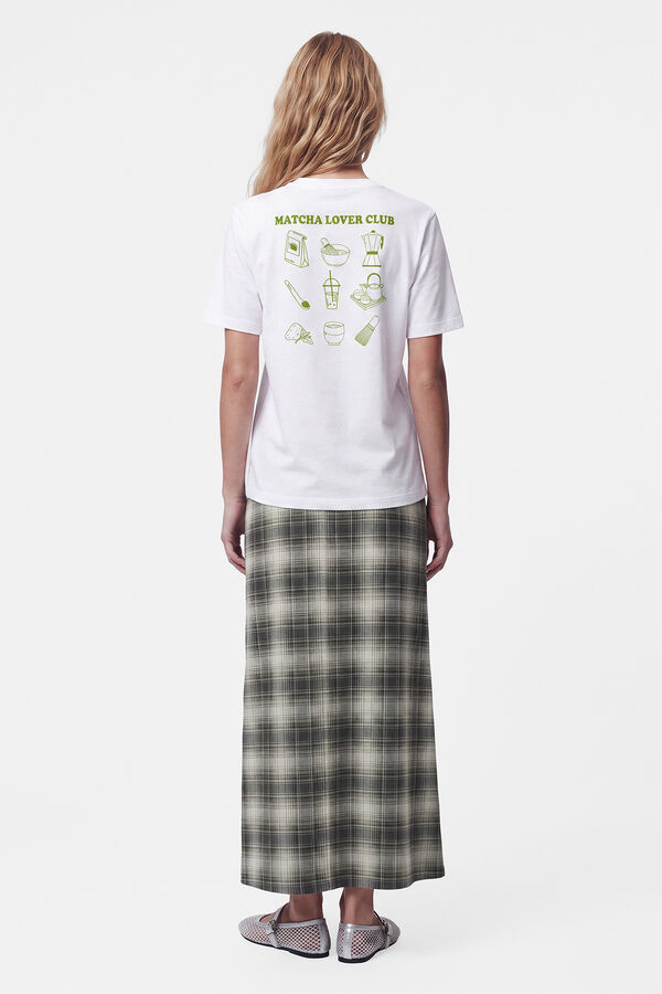 Pieces Bedrucktes T-Shirt Wei&szlig;
