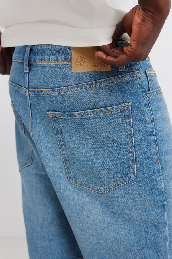 Springfield Denim regular fit Bermuda shorts blue
