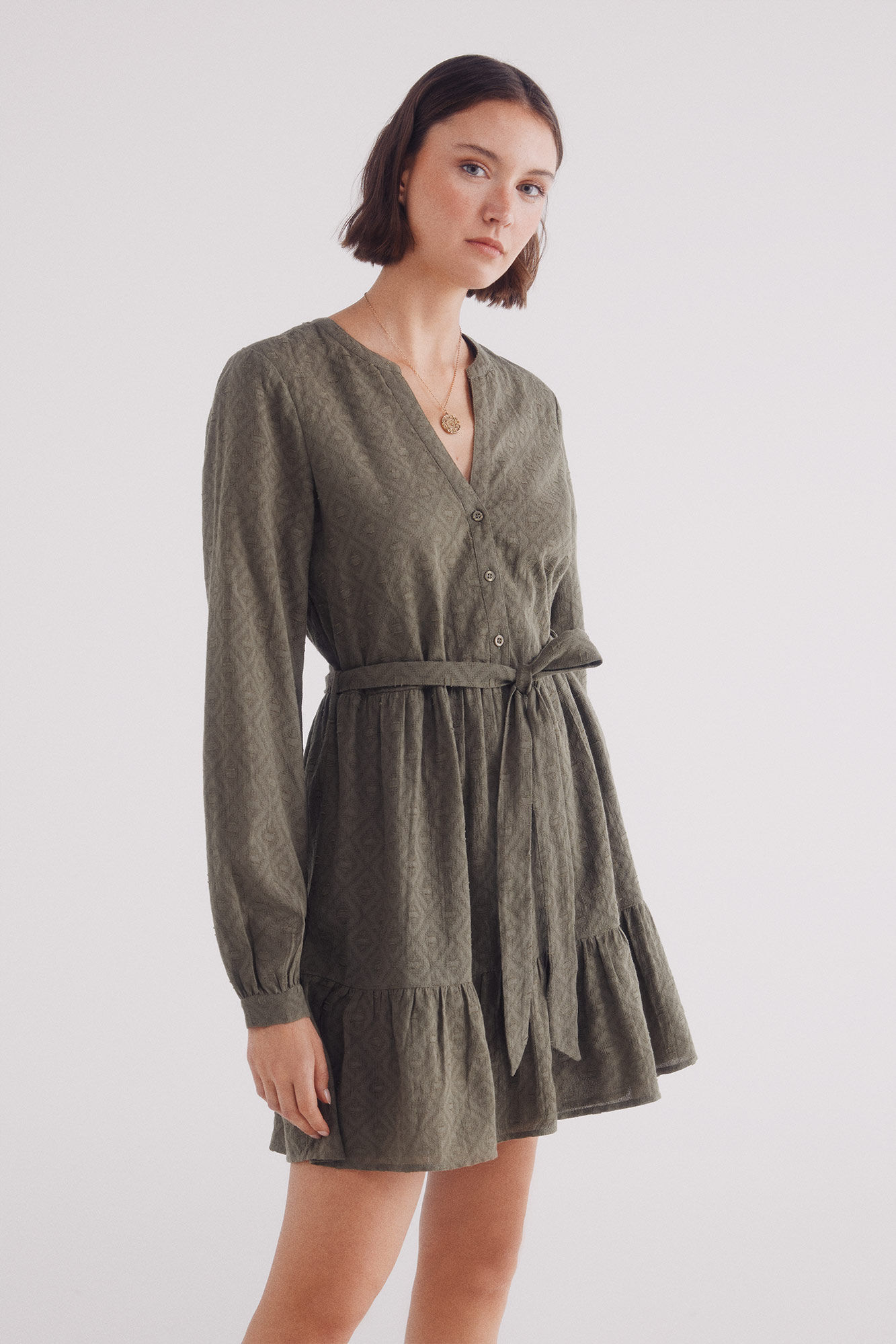 Robe Décontractée Femme Springfield - Modèle Long (maxi) Avec Boutons - Coupe Ample - 11