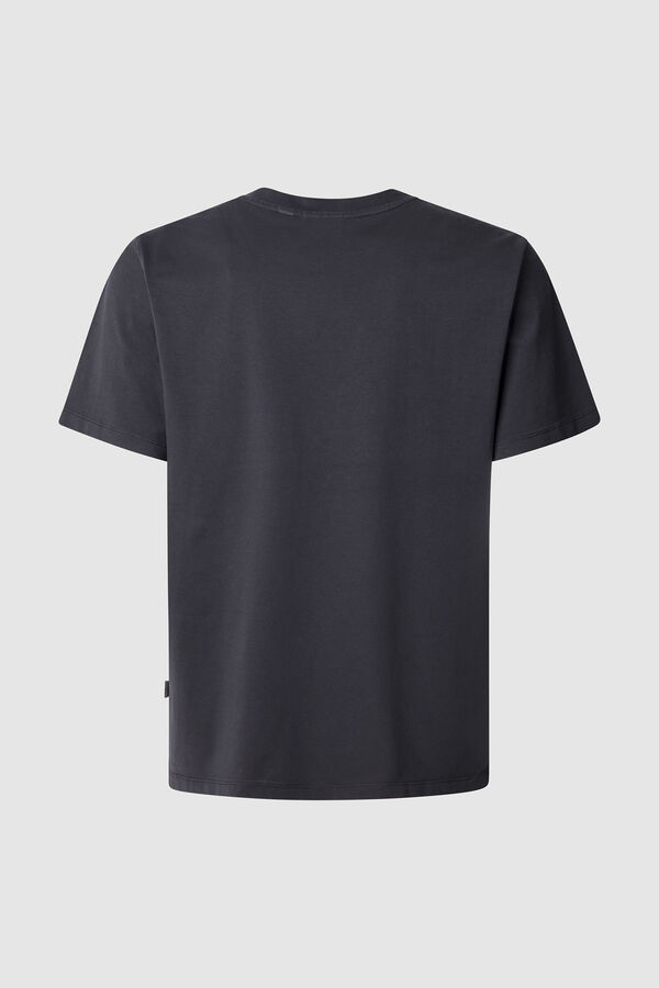 Springfield T-Shirt Baumwolle mit Logo-Print schwarz