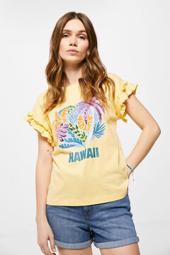 Springfield Camiseta "Hawaii" Volantes amarillo