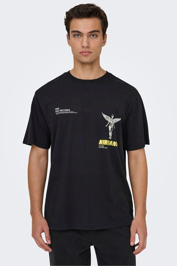 Only & Sons Short-sleeved T-shirt black