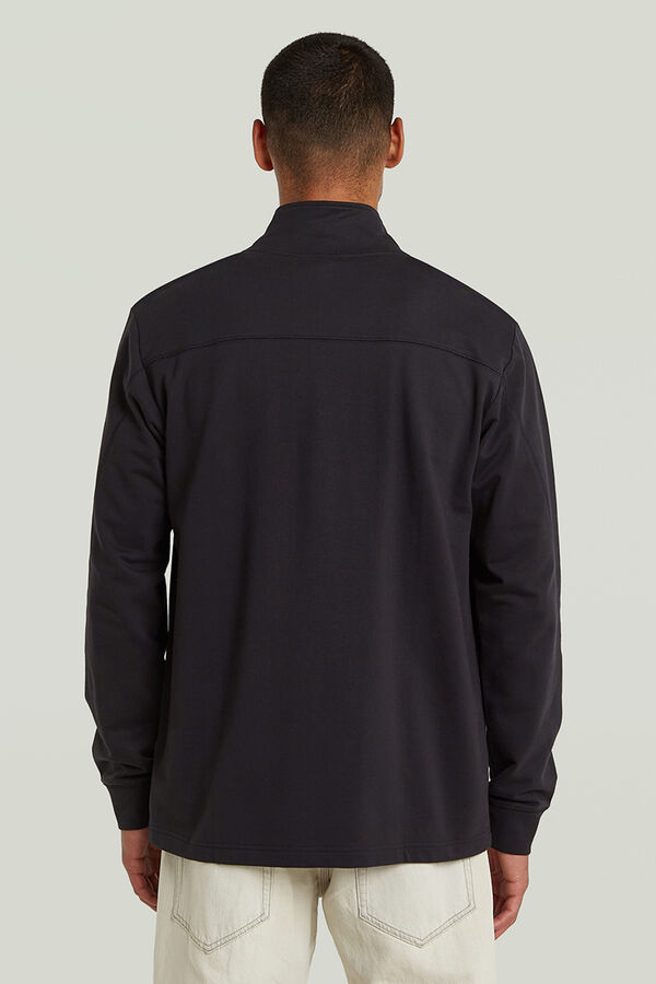 G-STAR Camiseta manga larga, cierre cremallera negro