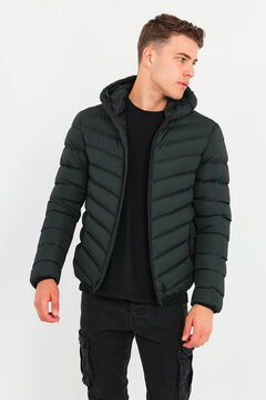 Springfield Puffer jacket with hood dark gray