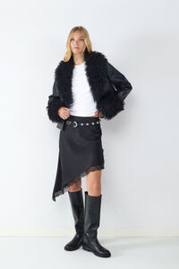 Balmohk Falda asimétrica satinada