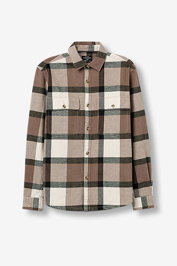 Tiffosi Camisa de cuadros gris