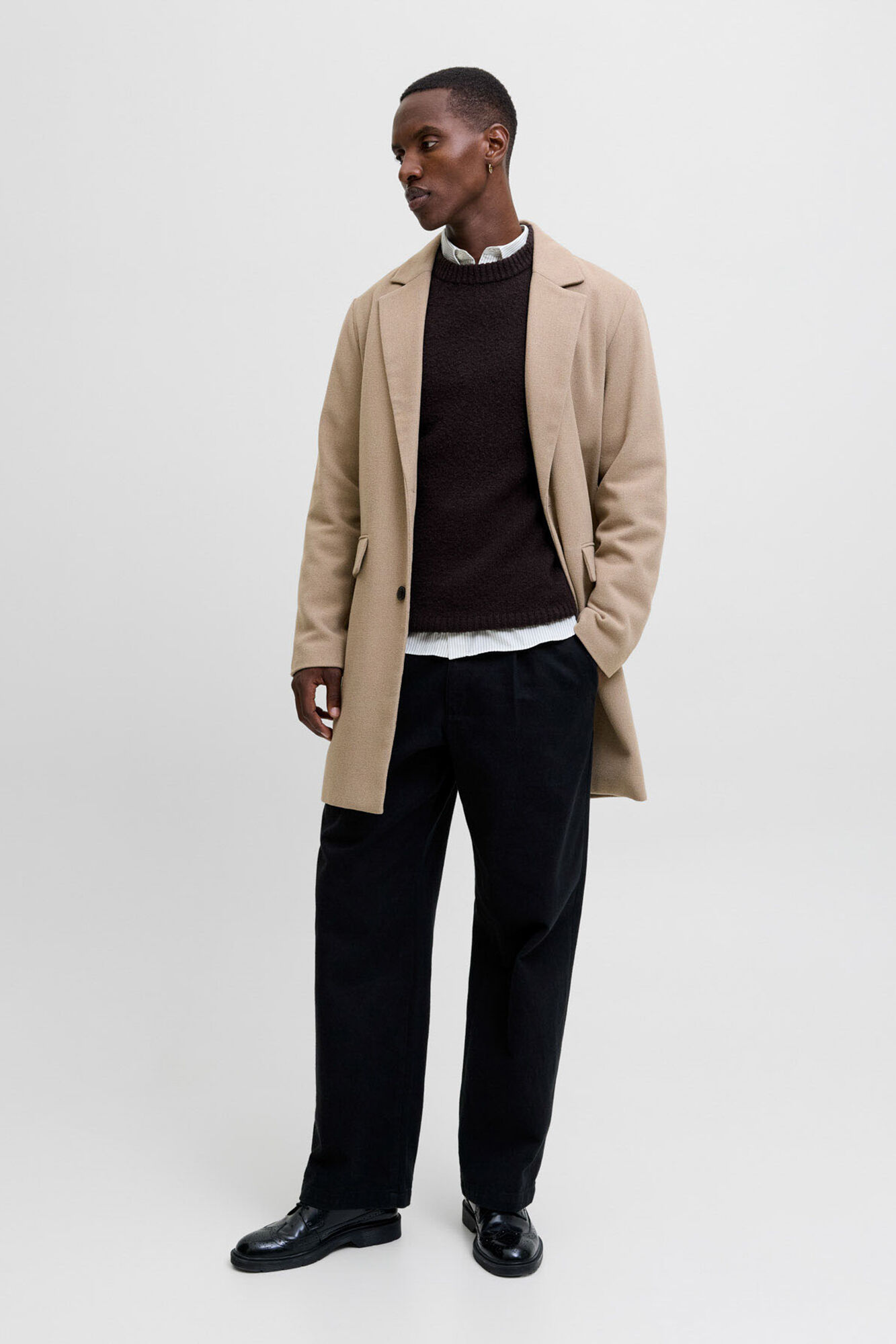 Jack & Jones Abrigo cuello italiano