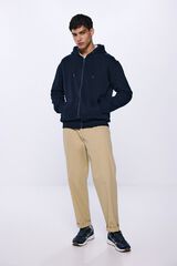 Springfield Essential zip-up hoodie blue