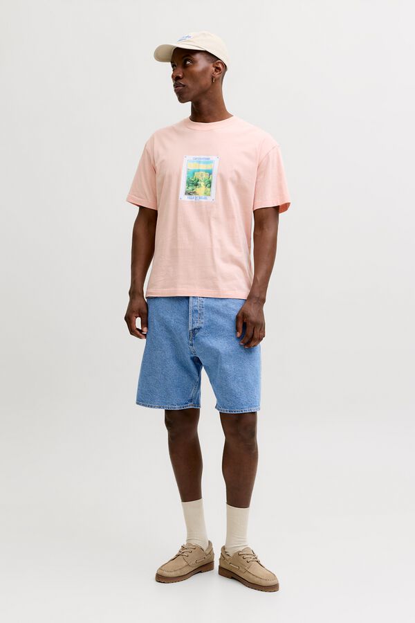 Jack & Jones Denim relaxed fit Bermuda shorts blue