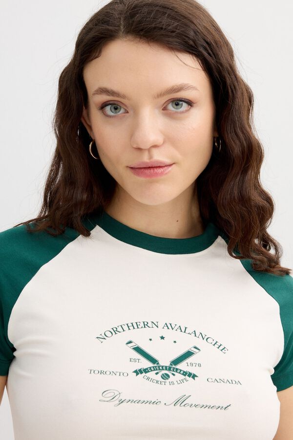 Inside Sports crop T-shirt white