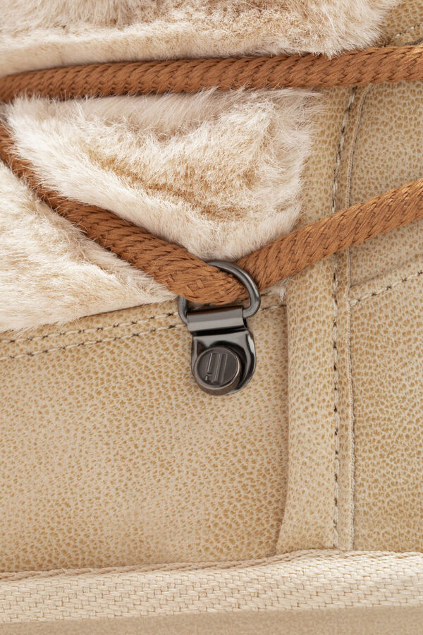 D. Franklin Low Nordic ankle boots with fur lining gris