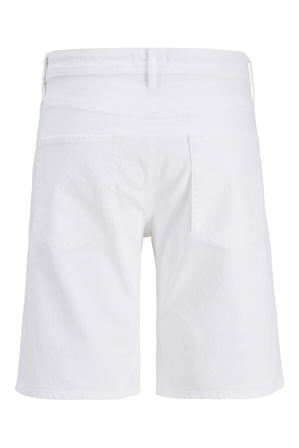 Jack & Jones Stone wash regular Bermuda shorts white