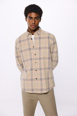 Springfield Camisa aos quadrados camel