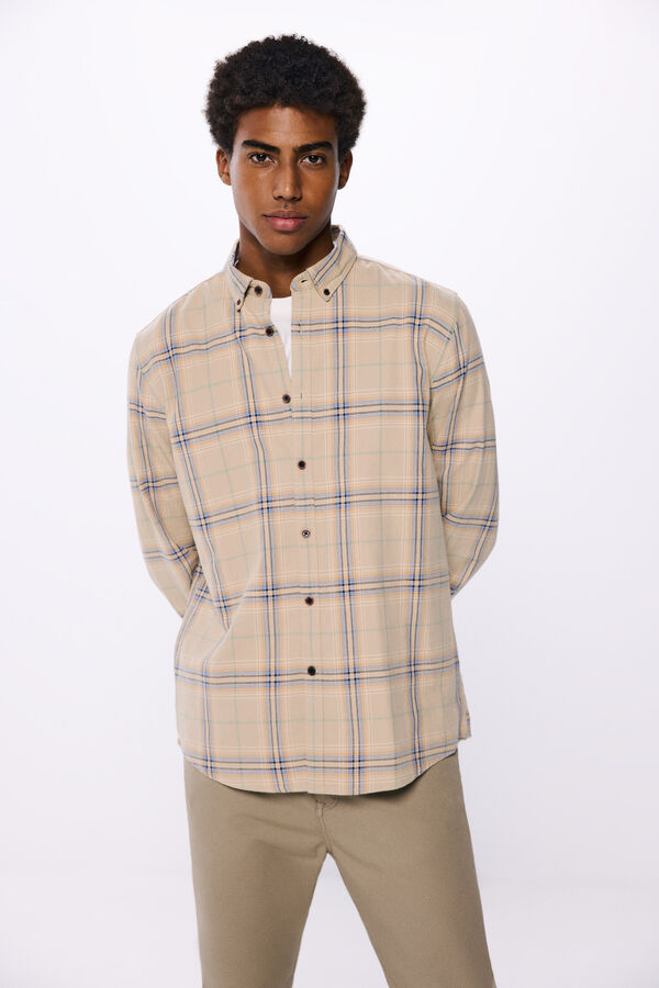 Springfield Checked shirt bež