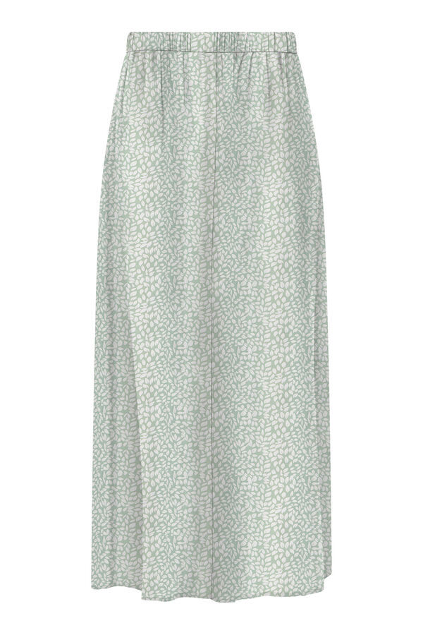 Only Midi button-front skirt green