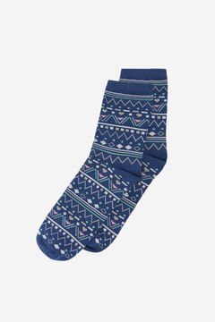 Springfield Long jacquard socks blue mix