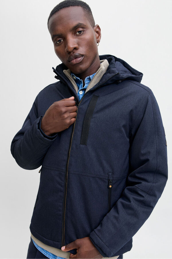 Jack & Jones Casaco com capuz azul