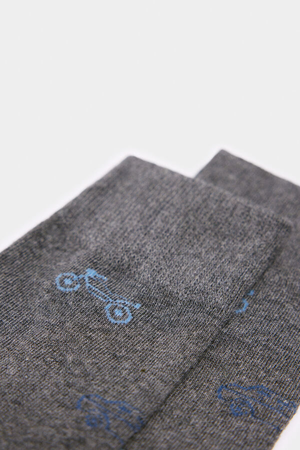 Springfield Grey bikes and cars socks grey