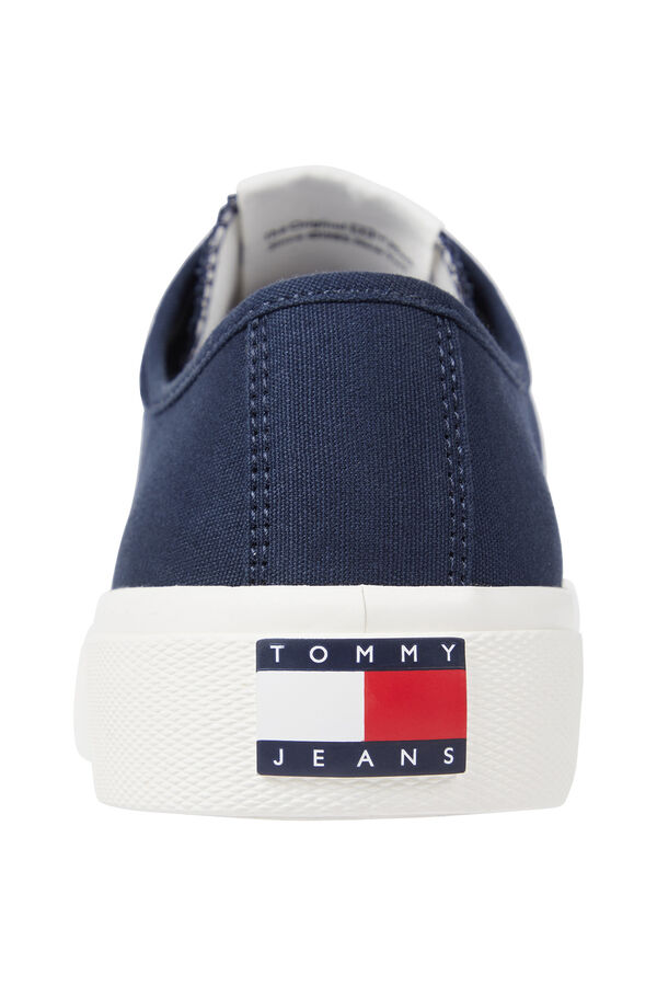 Springfield Men's navy blue Tommy Jeans canvas trainers tamno plava