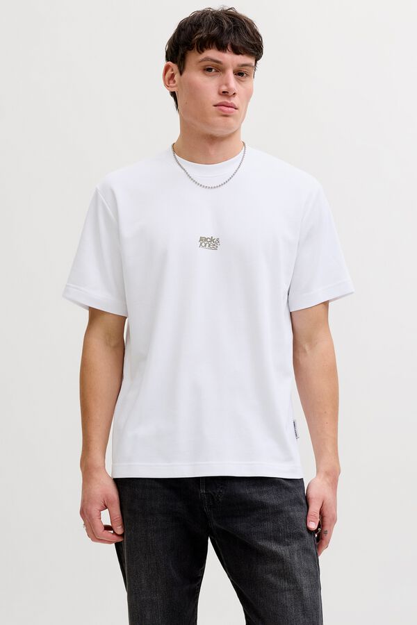 Jack & Jones Logo regular fit T-shirt white