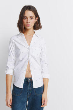 Springfield Camisa Oxford de algod&atilde;o com decote em V