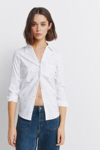 Springfield Camisa Oxford de algod&atilde;o com decote em V