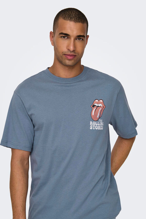 Springfield Camiseta manga corta Rolling Stones azul medio