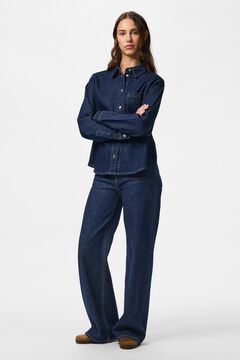 Pieces Jeans anchos tiro medio