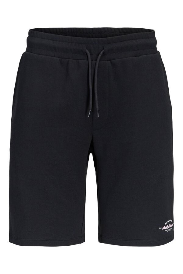 Jack & Jones Bermuda felpa regular fit negro