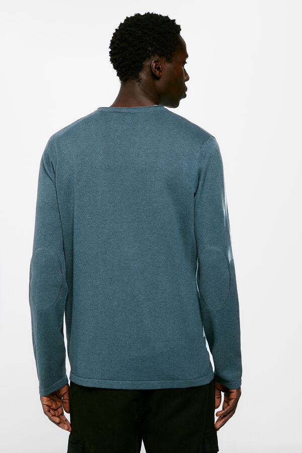 Springfield Essential jumper with elbow patches acqua