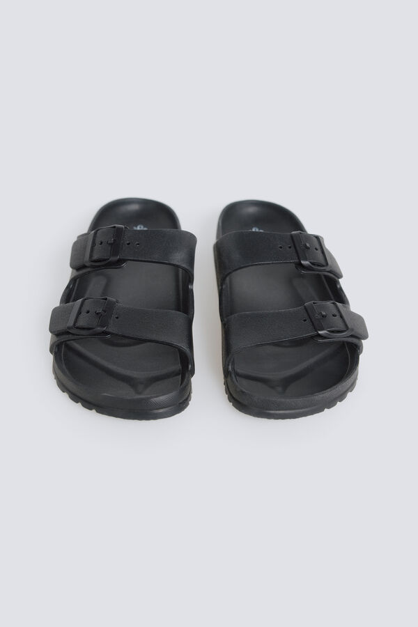 Springfield Rubber buckle sandal black