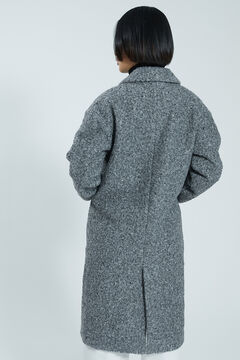 Springfield Long Bouclette-Knit Coat grey