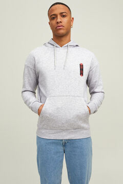 Springfield Hooded sweatshirt with print on the back grey