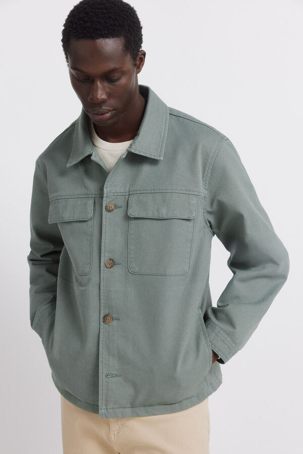 Springfield Sobrecamisa algod&atilde;o verde