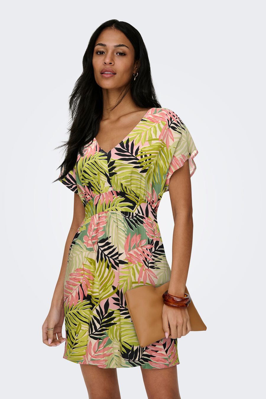 Vestido corto estampado floral