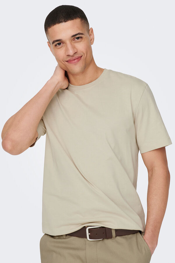 Only & Sons Camiseta b&aacute;sica manga corta gris