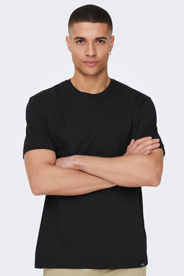 Springfield Basic-T-Shirt Regular-Fit schwarz