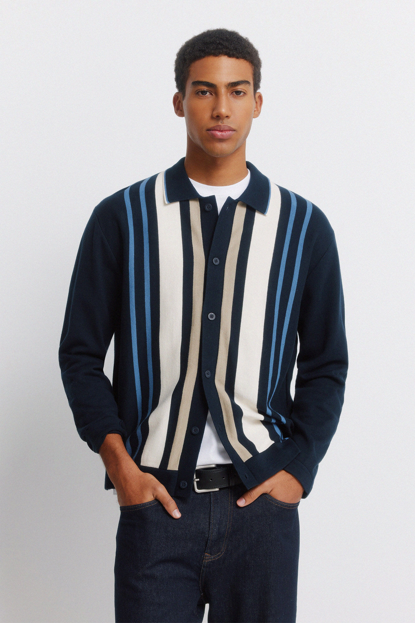 Springfield Vertical striped button cardigan
