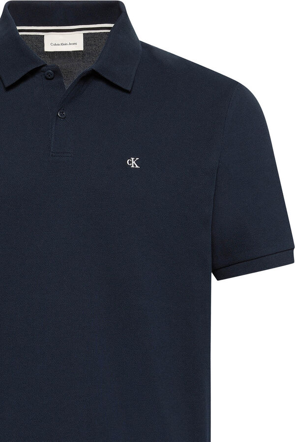 CK Jeans Polo piqu&eacute; manga corta azul