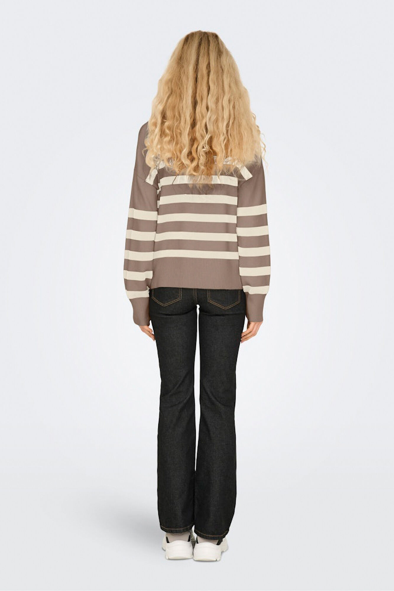 Only Jersey de rayas cuello alto