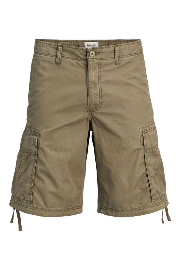 Jack & Jones PLUS Relaxed cargo Bermuda shorts green