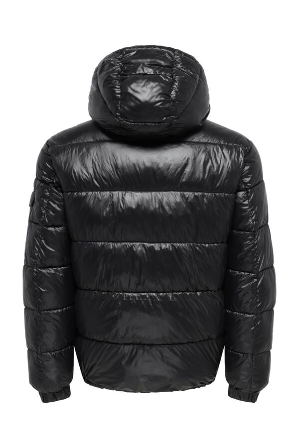Only & Sons Chaqueta acolchada con capucha negro