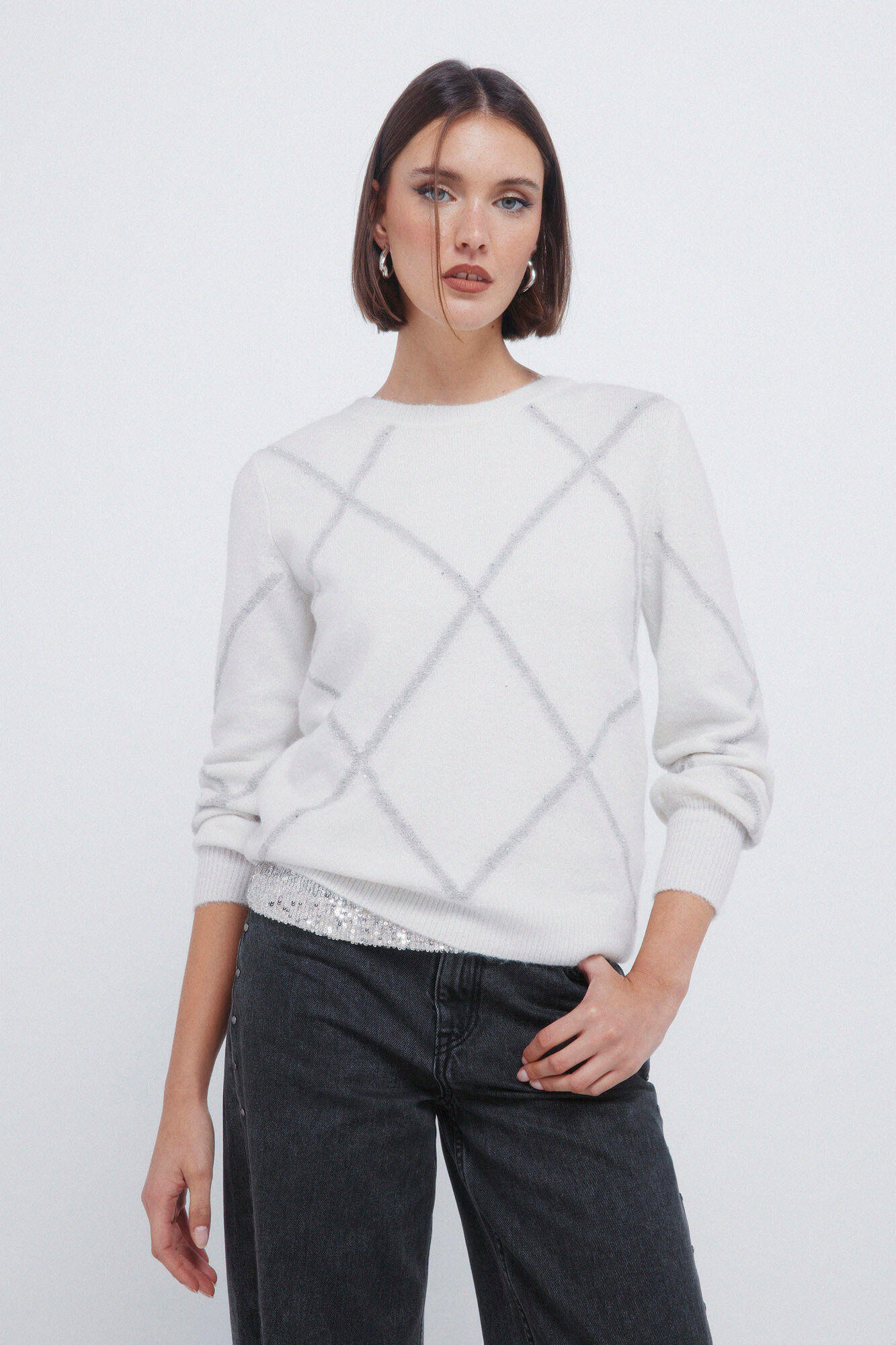 Springfield Sequined diamond jumper