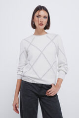 Springfield Sequined diamond jumper nude