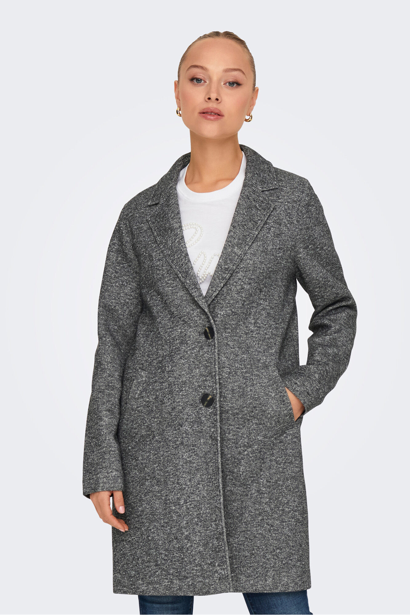 Only Abrigo largo de pa&ntilde;o