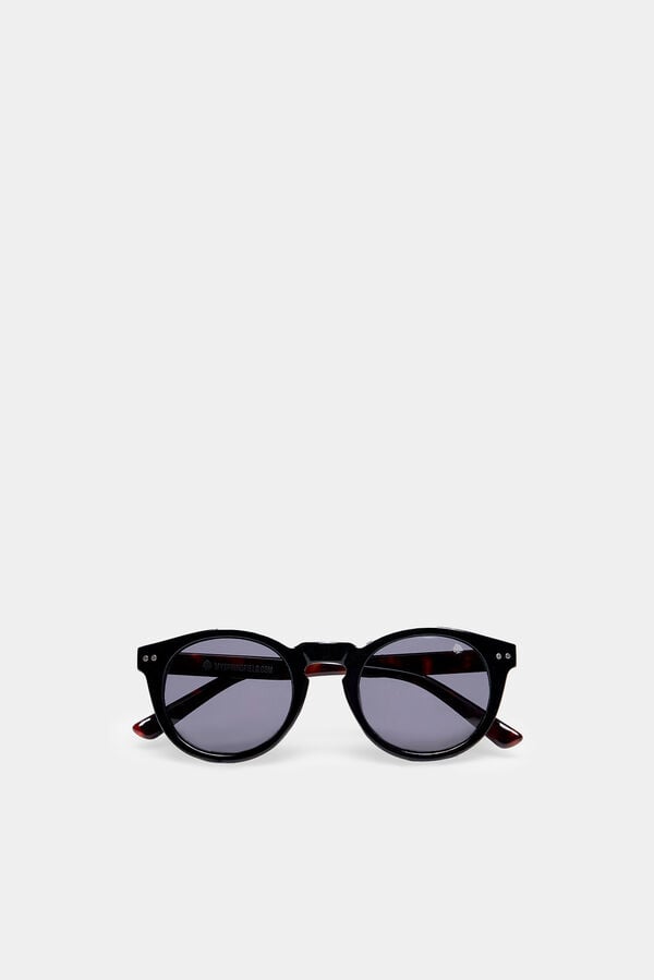 Springfield Round monochrome sunglasses black